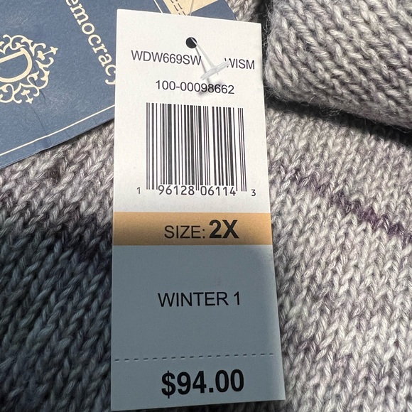 Democracy Gray Sweater Long Sleeve - Picture 9 of 14